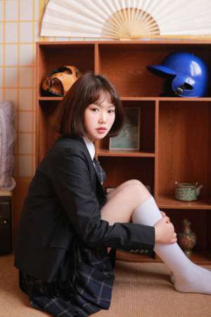 校园西装jk制服美少女丝袜白腿私房写真