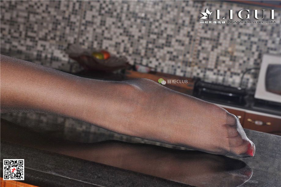 Ligui丽柜 短发美女模特司琪黑丝美腿写真图片第69张