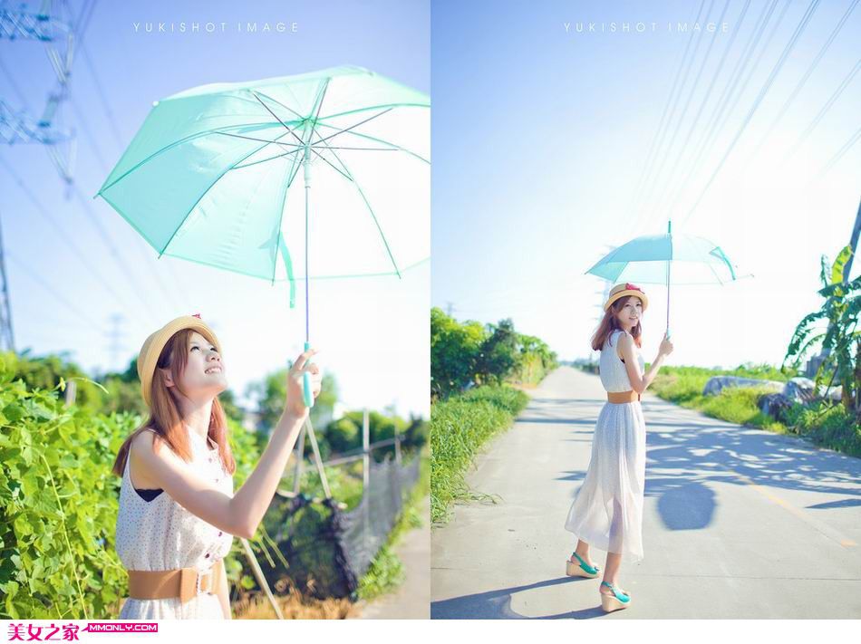 长裙美女清新户外写真