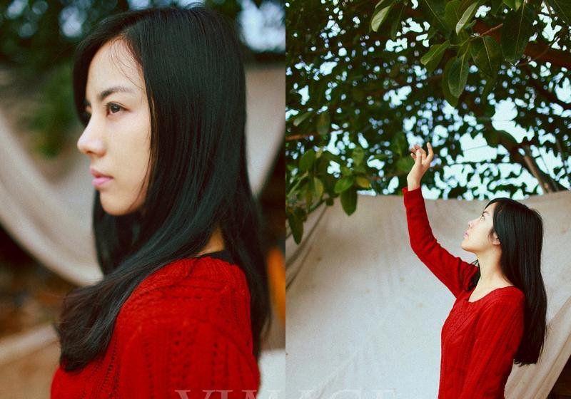 清纯红衣萌妹子迷人私房写真