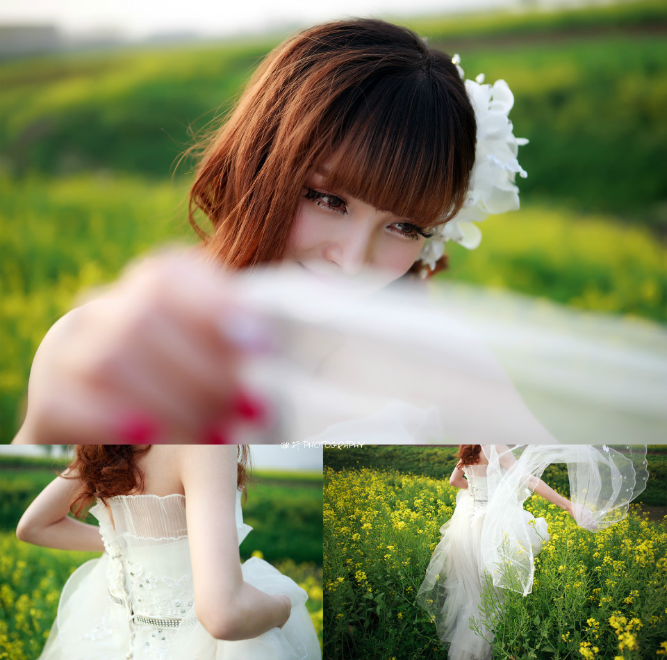 清纯美女白纱抹胸唯美写真