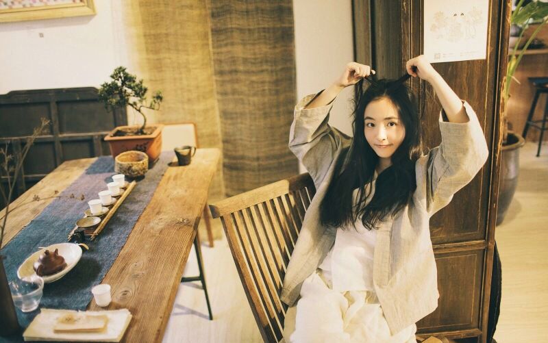 素颜美女吴倩清新迷人大图