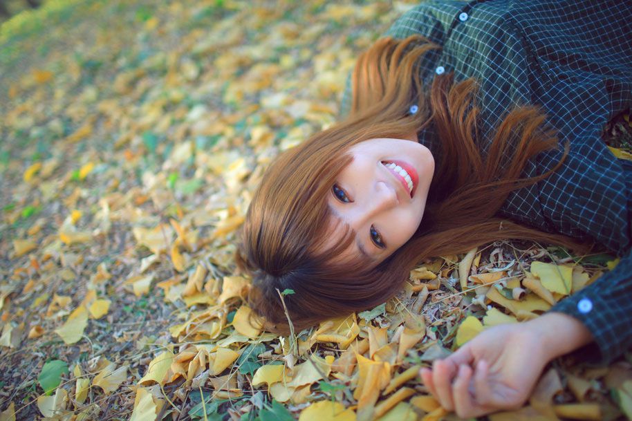 小清新校花唯美户外写真