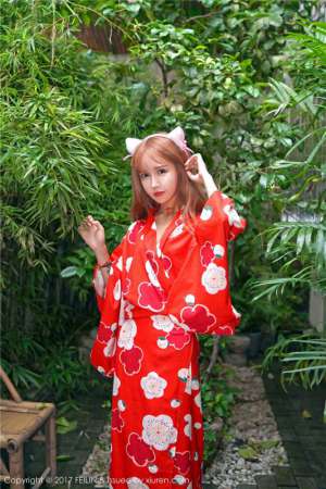 90后骨感纹身美女顾北北和服美艳诱惑图片