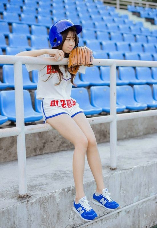 棒球宝贝运动活力青春甜美校园写真