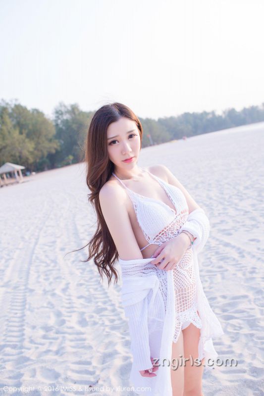 爱蜜社泳衣模特淼淼萌萌哒沙滩比基尼写真