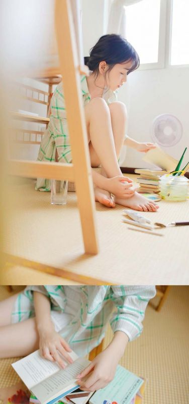 清纯甜美女孩文艺气质居家绘画唯美养眼秀气写真