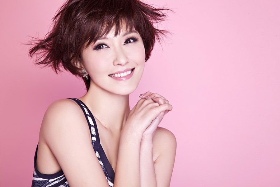 台湾短发女生徐洁儿高清可爱写真