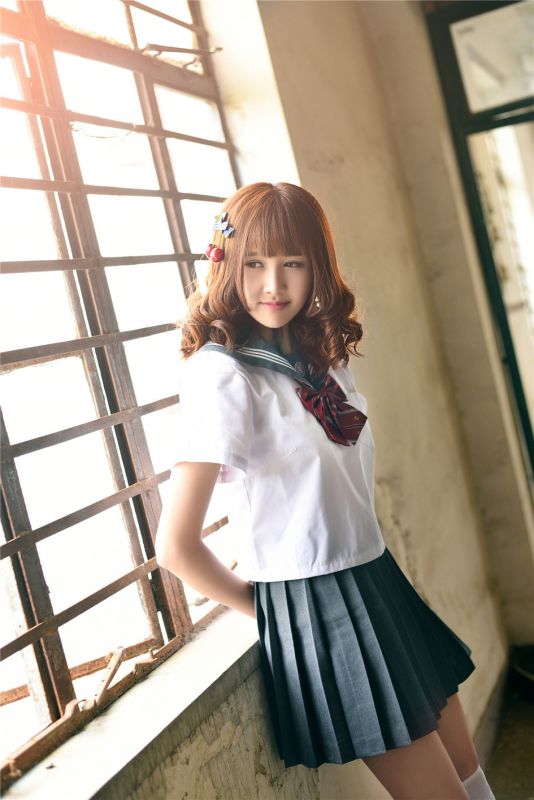 日系校服少女户外小清新写真合集