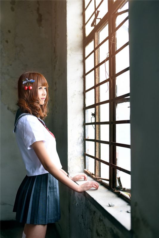 日系校服少女户外小清新写真合集