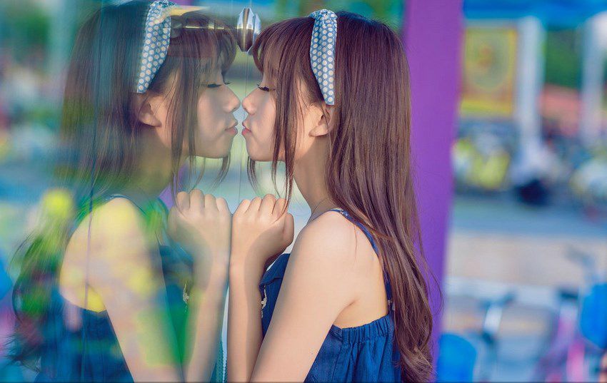 小清新美女娃娃裙假日出游唯美图片