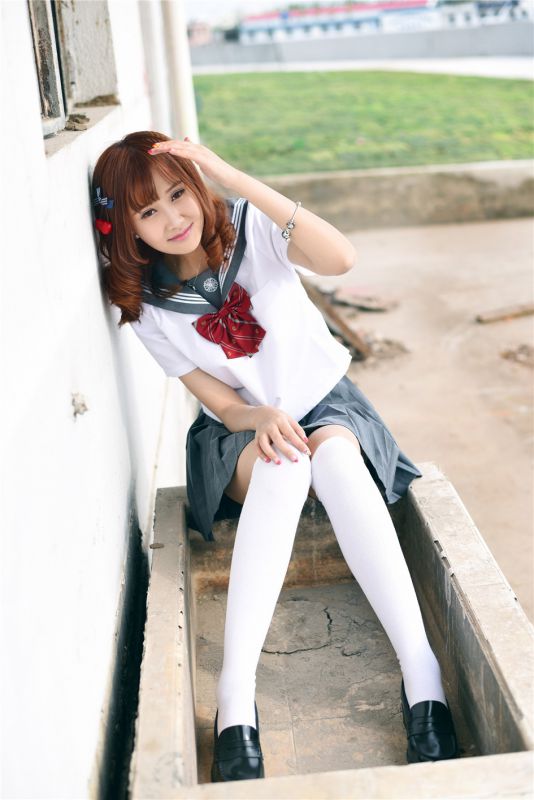 日系校服少女户外小清新写真合集