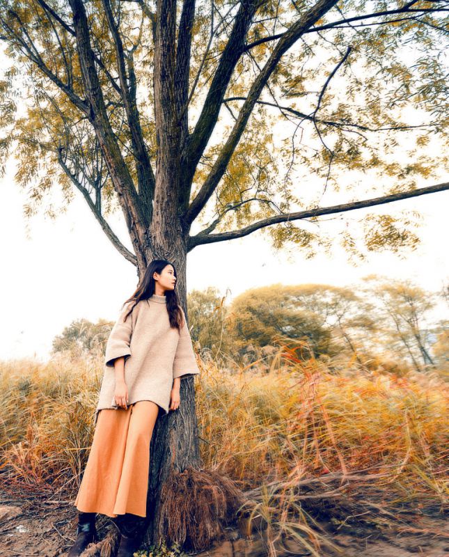 清纯白皙少女森系唯美写真