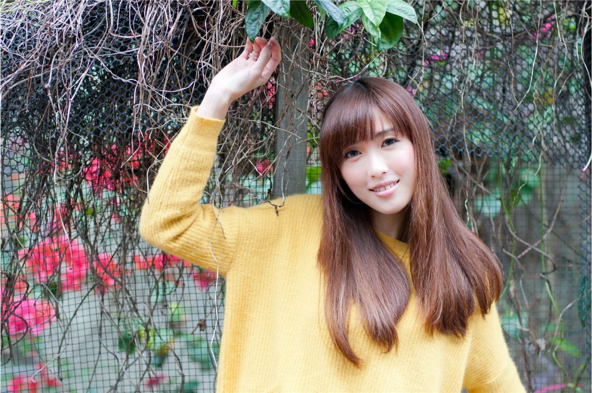 台湾可爱女孩Kila晶晶冬日街拍照