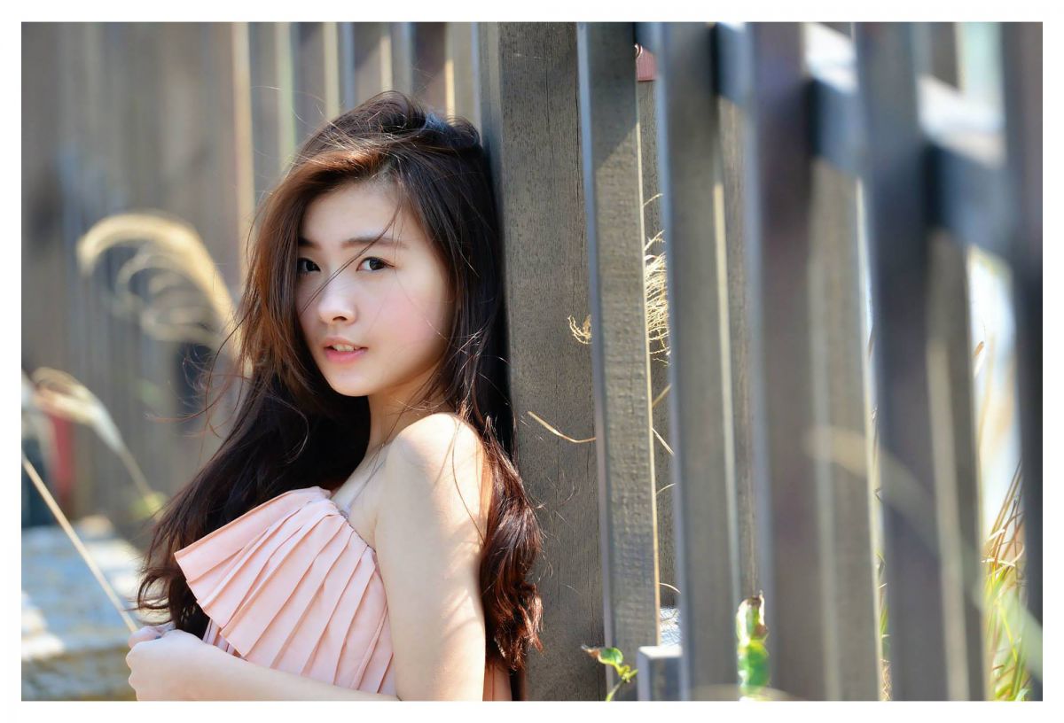 韩国留学生美女甯甯清纯摄影图片
