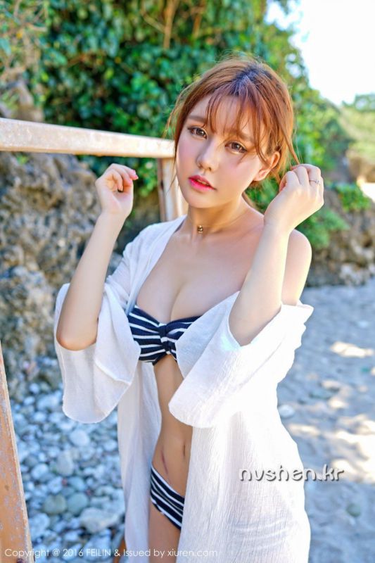 FEILIN平面女模特Milk楚楚海边比基尼图片