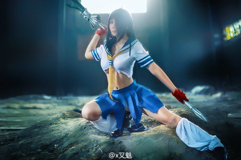 短发女模特x叉魅性感Cos写真图片