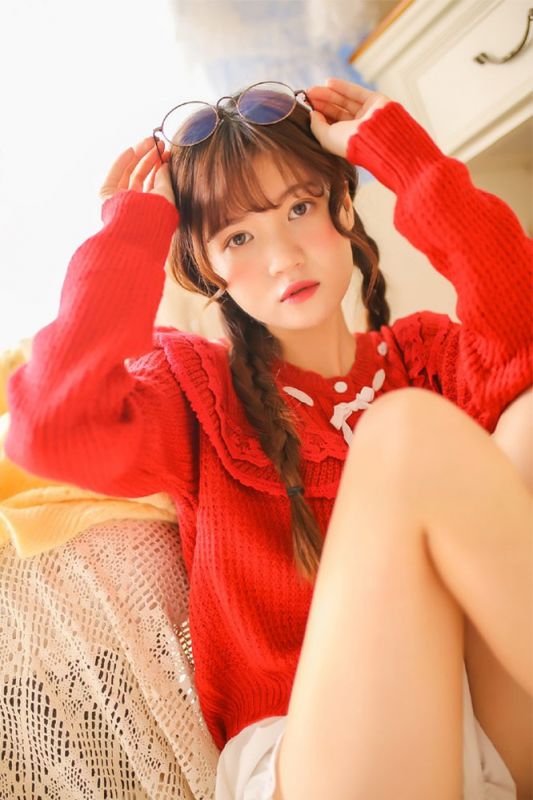 日系麻花辫少女可爱私房照小清新写真