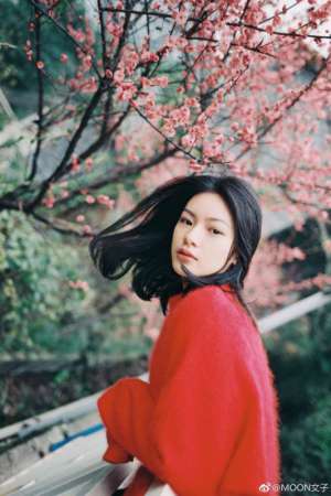 成熟气质美女赏花街拍唯美小清新御姐图片