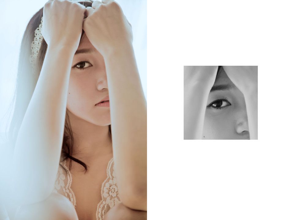 白纱下性感蕾丝内衣诱惑写真
