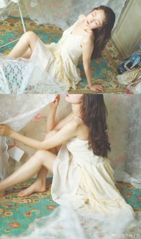 吊带露背长裙美女优雅开放大胆人体艺术极品尤物图片