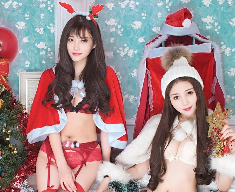 尤果美女圣诞制服诱惑写真