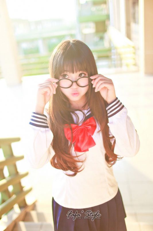 校园小清新美眉学生制服写真