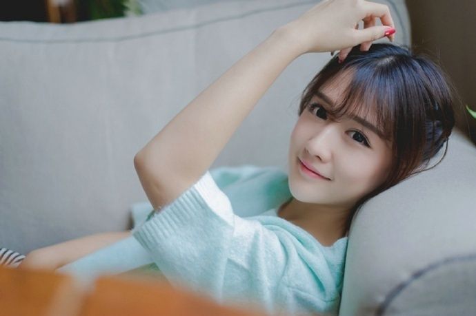 治愈阳光白嫩美女幼妻休闲养生时光清纯图片