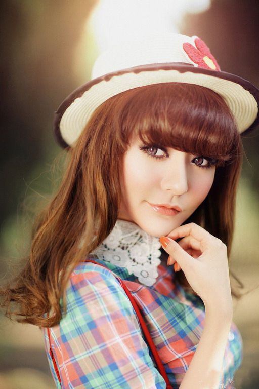 小清新美女乡村唯美短裙写照