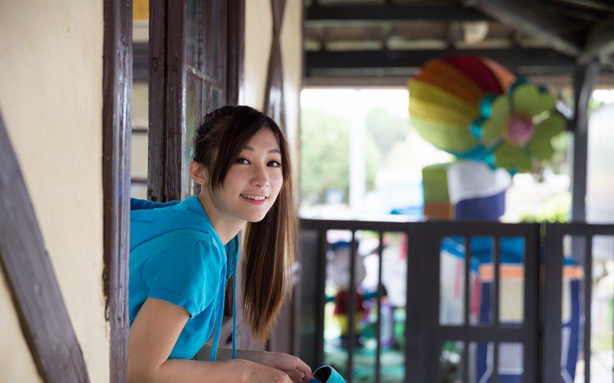 甜美女孩江若宁户外个人写真摄影