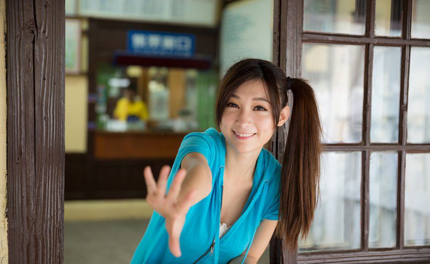 甜美女孩江若宁户外个人写真摄影