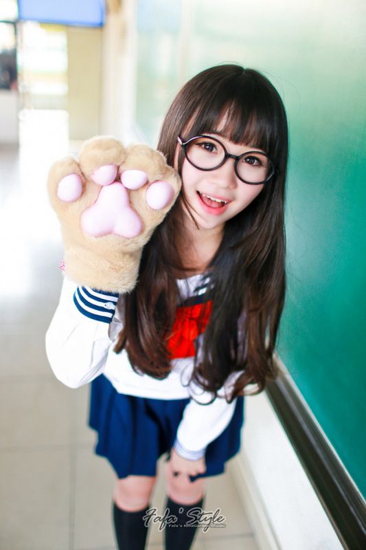 校园小清新美眉学生制服写真