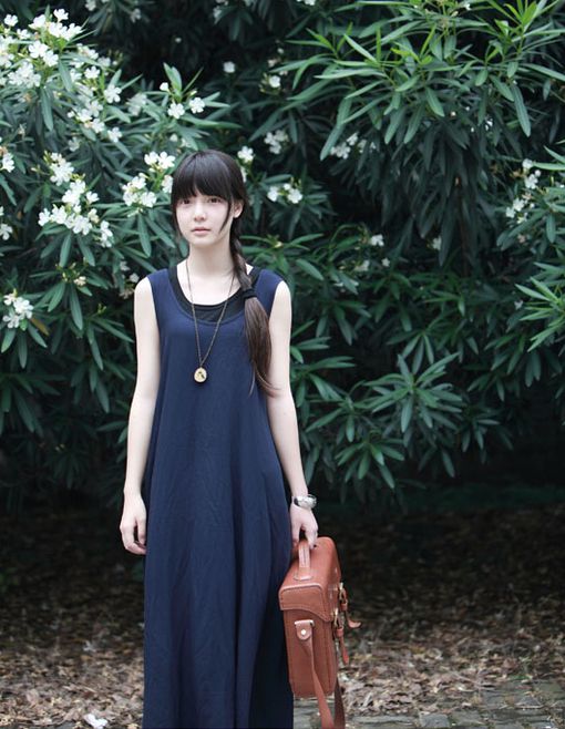 森林系女孩户外唯美写真照