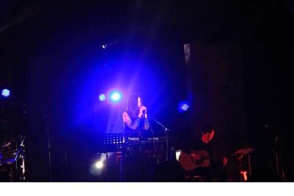 美女明星田原音乐节演唱图片