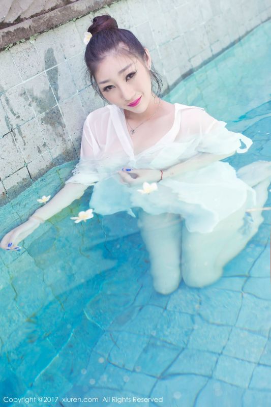 妲己_Toxic - 衬衣半透明湿身游泳+全身泡泡浴