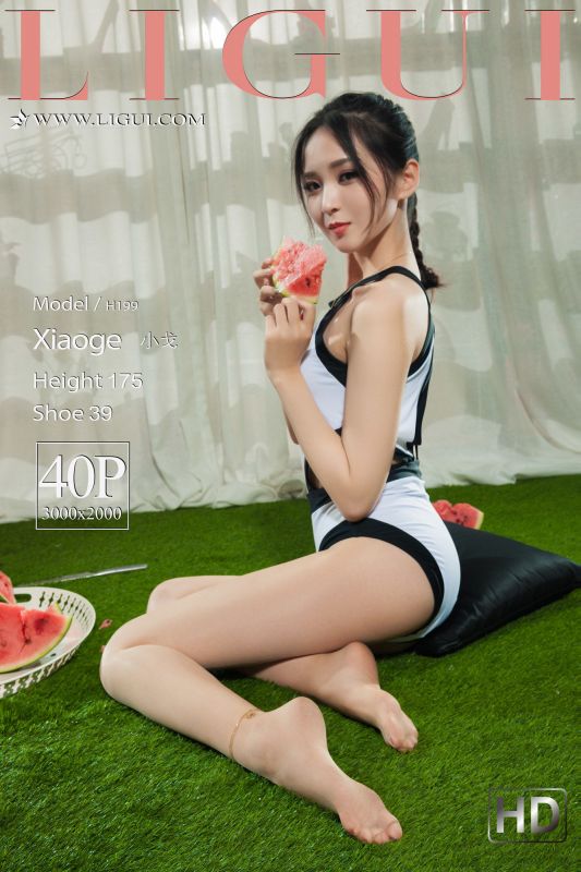 腿模小戈 - 白丝西瓜妹 写真套图