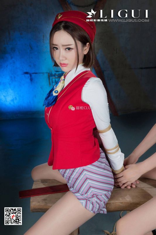 Amy&然然 - 空姐捆绑绳艺 丝足写真套图
