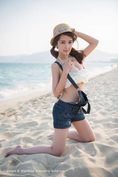小潘鼠的海边风情 写真套图