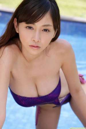 杉原杏璃-户外美爆乳女优泳装套图