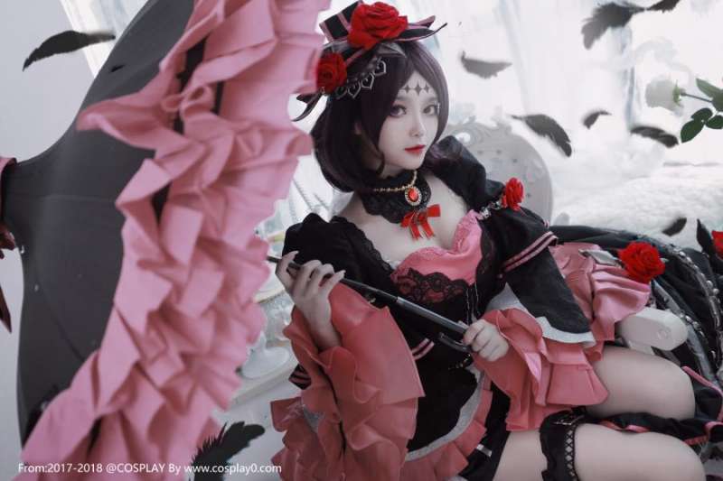 王者荣耀游戏女主哥特露娜美腿诱惑Cosplay图片