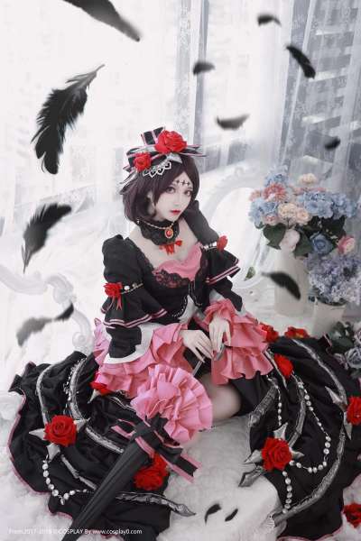 王者荣耀游戏女主哥特露娜美腿诱惑Cosplay图片