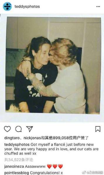 黄老板Ed Sheeran承认结婚！已与爱妻低调举办婚礼
