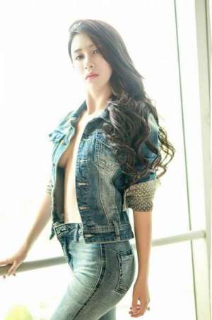 狂野lady七喜美艳牛仔风包臀紧身诱惑