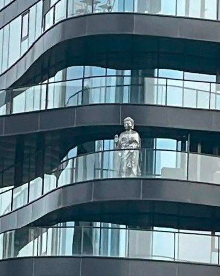 网友晒照称王菲豪宅阳台摆2米高佛什么情况？
